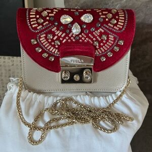 Furla Metropolis leather crossbody bag.